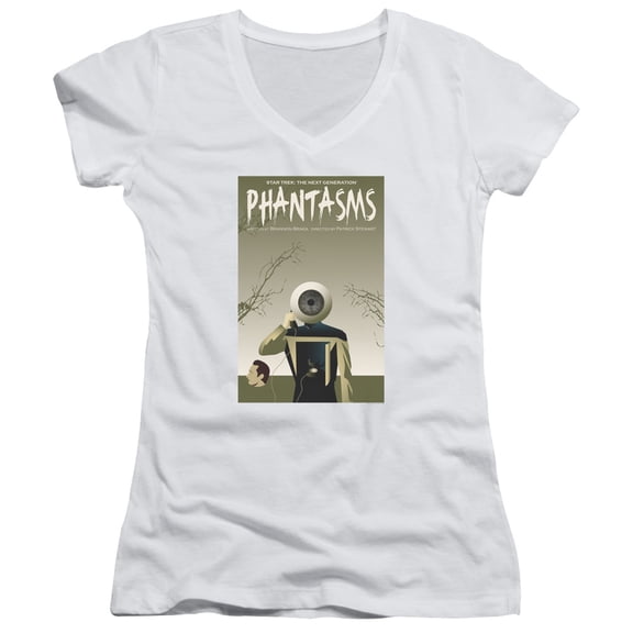 Star Trek Tng Season 7 Episode 6 Junior Women's V-Neck T-Shirt White