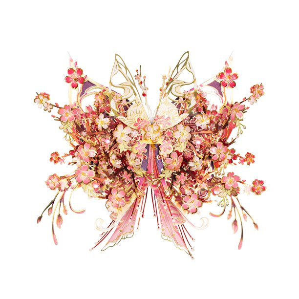 Puzzle de metal 3D MU con forma de flor y mariposa modelo E-Flower