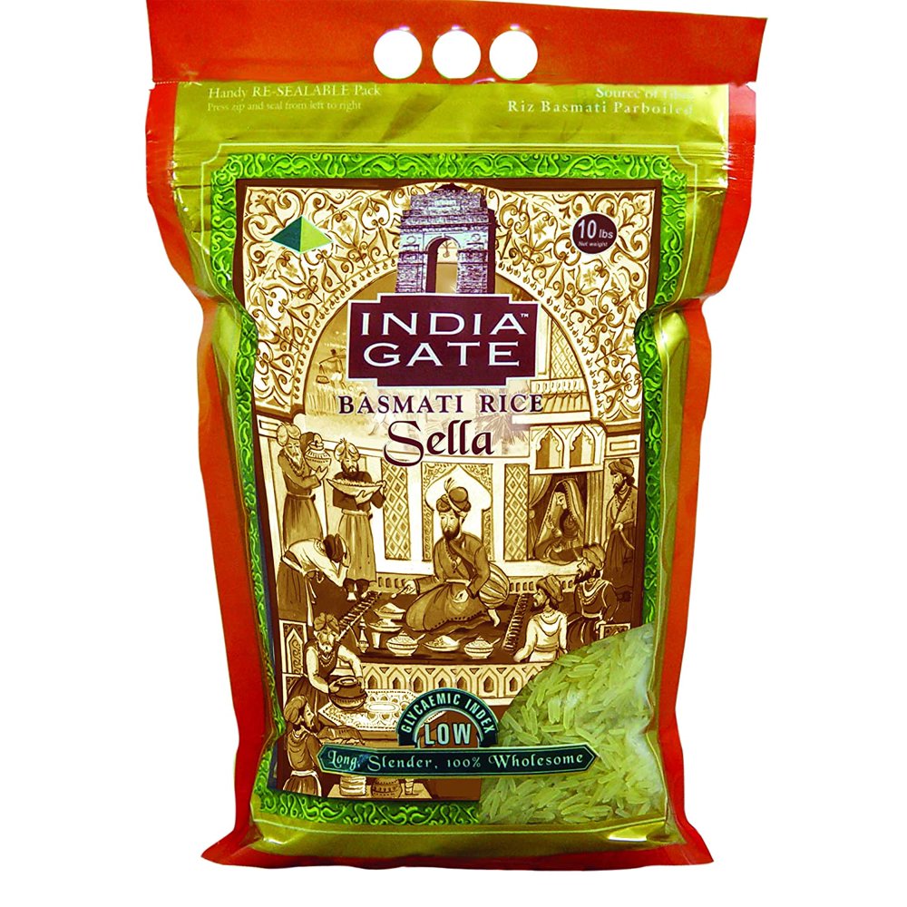 India Gate Parboiled Basmati Rice Golden Sella, 10 lb Bag