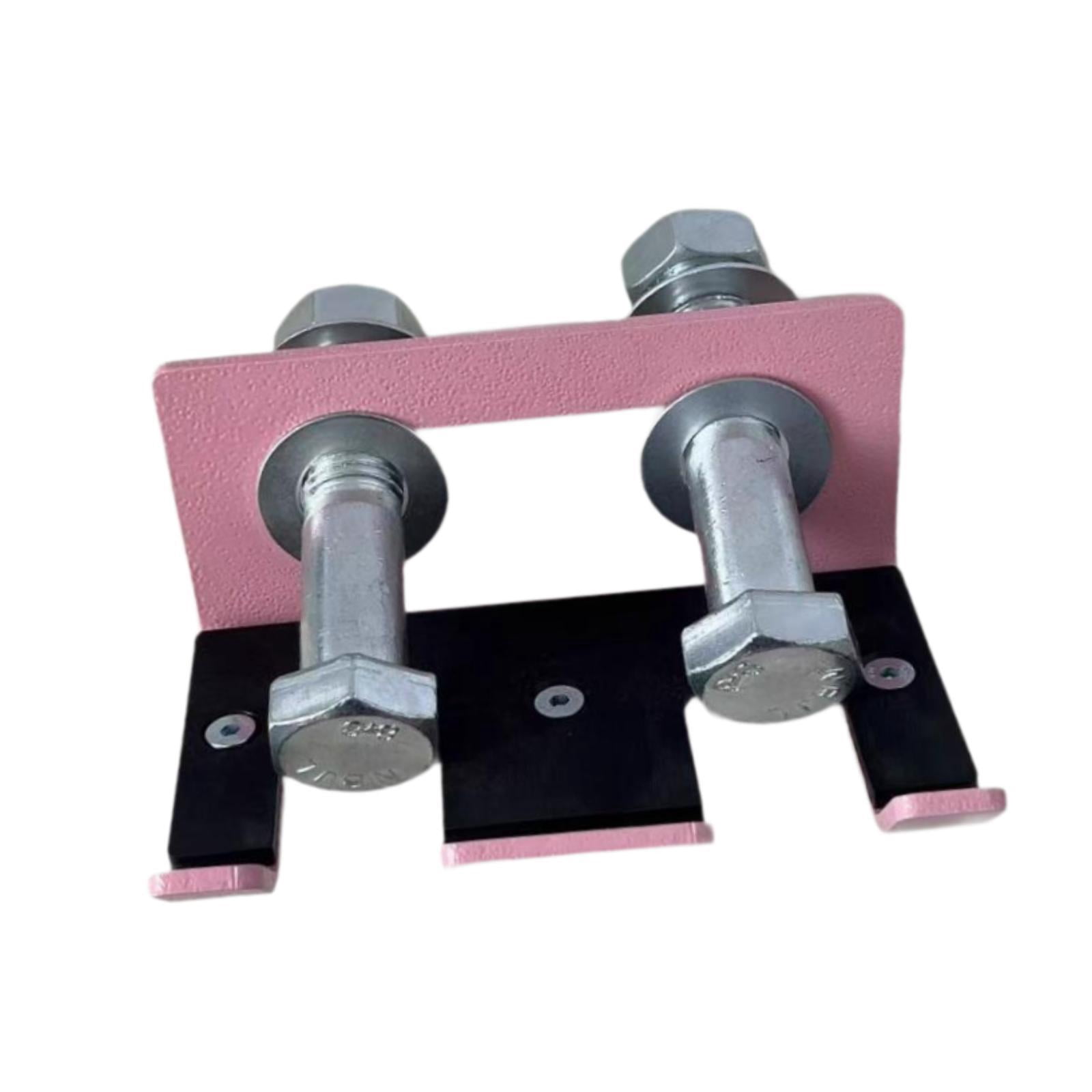 QccHieUs Barbell Holder for Squat Rack Double Barbell Hanger for 26mm Hole Gym Bar Holder Pink