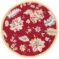 thumbnail image 2 of Safavieh Chelsea Emmet Bordered Wool Area Rug, Red, 8' x 8' Round, 2 of 9