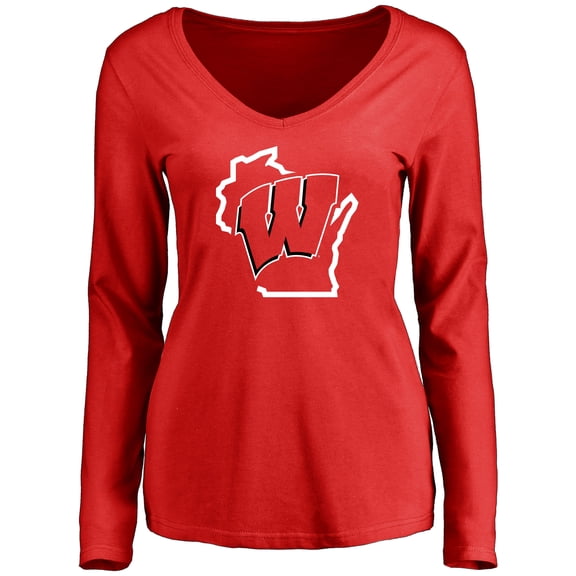 Women's Red Wisconsin Badgers Tradition State Long Sleeve T-Shirt