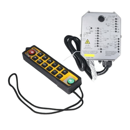 

Hoist Controller Crane Remote Control 12 Buttons Oil Proof Easy Wiring 800MHz Transmission Frequency Waterproof With LED Indicator For Coal Mining Machinery 24V