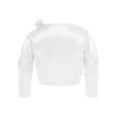thumbnail image 4 of TiaoBug Kids Girls Sparkly Sequins Ruffled Short Coat - Birthday Party Wear White 16, 4 of 5