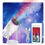 Star Projector Humidifier, 2-in-1 Nebula Night Lights and Cool Mist Machines, Portable Swivel Head for Galaxy Effect and Air Moistures, USB Powered for Bedside Meditations and Relaxation