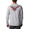thumbnail image 2 of Columbia Men's Terminal Tackle PFG State Triangle LS, Cool Grey/Al Flag, 3X Big, 2 of 5