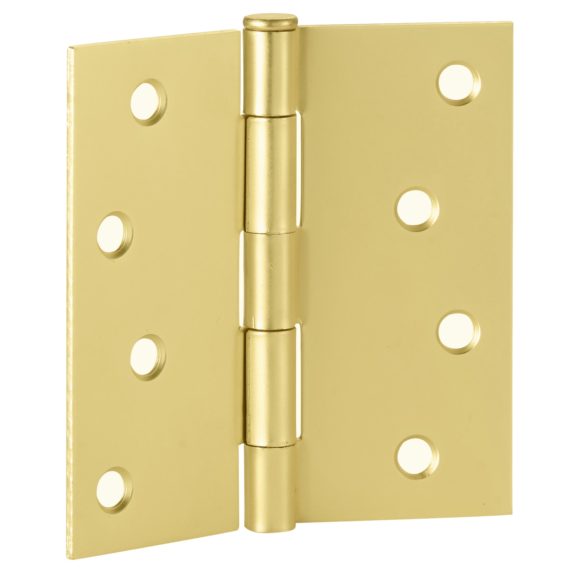 Design House 3-Pack 4" x .125" x 4" Square Butterfly Interior/Exterior Door Hinges, Satin Brass