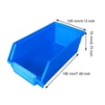 thumbnail image 3 of relayinert 5X Tool Box Storage Bin Stacking Case Convenience Large Capacity Household Long-lasting Smooth Hanging Holder Picking Bins Type 2 1Set, 3 of 6