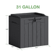 thumbnail image 6 of Homall 2PCS 31 Gallon Outdoor Deck Box In Resin with Seat, 6 of 8