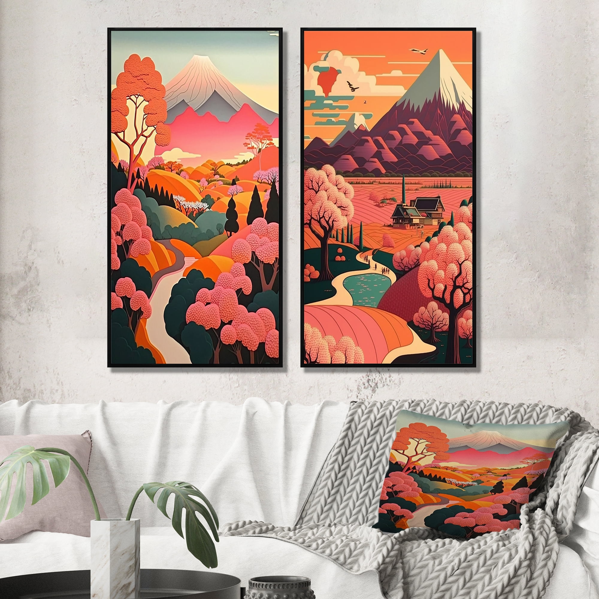 絵画 Mountain Serenity Designart 