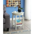 thumbnail image 4 of 18" X 18" X 24" Antique White Solid Wood Leg Side, 4 of 4