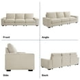 thumbnail image 4 of Harkawon Large Modular Sofa with Storage, 3-Seater Chenille Fabric Couch, Extra Deep Seat & Wide Arms, Comfortable Sofa for Living Room, Office (Includes USB Port & Side Pockets), 4 of 5