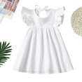 thumbnail image 3 of Vestido Goodplayer con volantes, algodón y lino, blanco, 5 años, 3 of 7