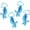Blue 4pcs, variant on 3D Printed Articulated Squid Keychain - 10 Moving Joints Poseable Desk Pet for Adults, Pocket Anxiety Relief Tool