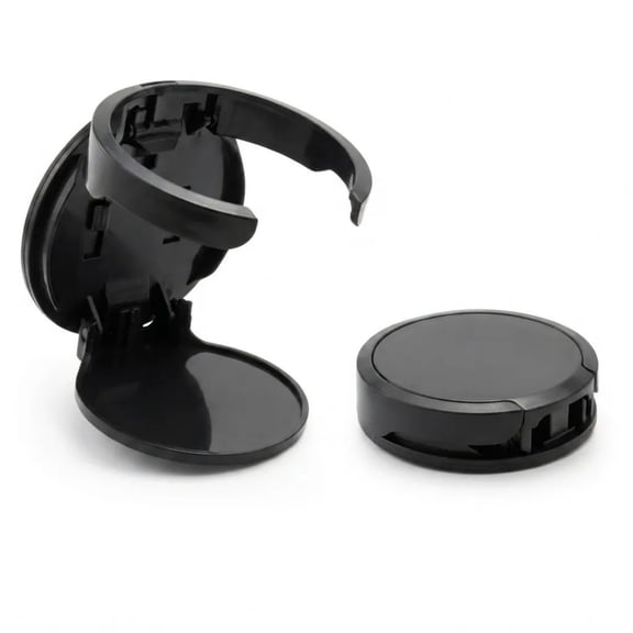 Beacozofu Black Wall Mount Cup Holder, Foldable Adhesive Drink Organizer