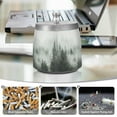 thumbnail image 6 of Yayeee Ashtray with Lid for Cigarette Smokeless Stainless Steel Home Ash Holder, Foggy Forest, 6 of 7