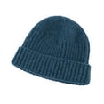 thumbnail image 1 of Sonducket Gorros Gorros de punto de invierno Cráneo Moda Lindo Cuff Sombreros Jersey Sombreros Ropa fría Regalos para esquiar azul profundo Type3 NO3, 1 of 6