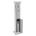 thumbnail image 6 of Stainless Steel 25*25*112cm Outdoor Vertical Ash Column With Lock Fire Extinguishing Net Smoke Bucket, 6 of 10
