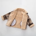 thumbnail image 3 of Gibobby Abrigos de invierno para bebés y niñasAbrigo de otoño e invierno para niños, abrigo de tela de lana con doble botonadura para niños y niñas, más (Café, 18-24 Meses), 3 of 4