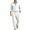 White, variant on Delconic Mens Two Piece Outfit Long Sleeve Button Front Shirt and Drawstring Straight Leg Pants Casual Vacation Set Army Green L