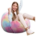 thumbnail image 1 of Sillón puff redondo Kisoy de 74 cm con espuma viscoelástica para niños, 1 of 8