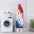 thumbnail image 3 of HELLHERO Red and Blue Ink Pattern Design Ironing Board Cover 3 Fasteners Replacement Elastic Edge Soft, 3 of 5