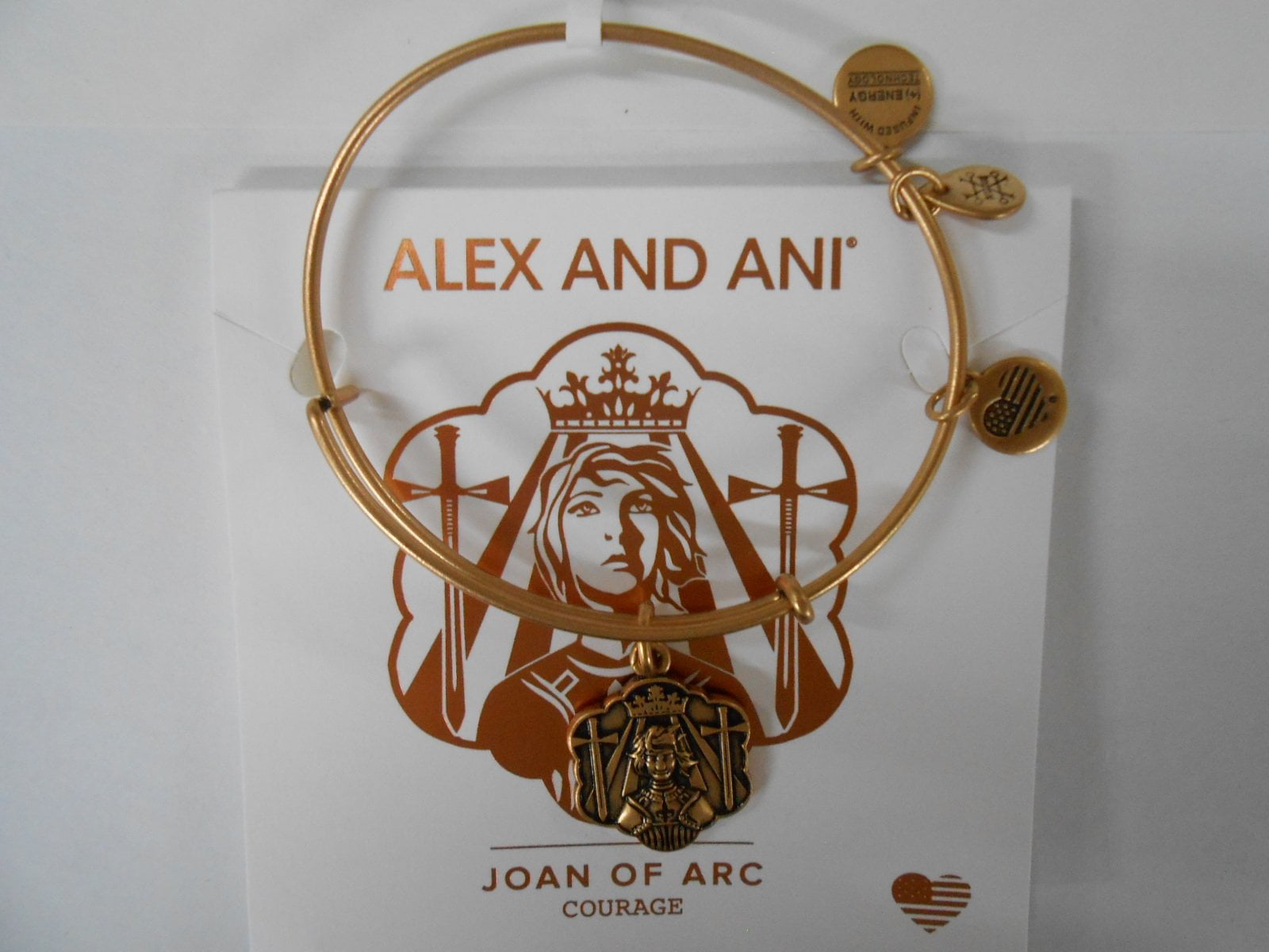 Alex and Ani Bride Bangle Rafaelian Gold New With Tag Box Card