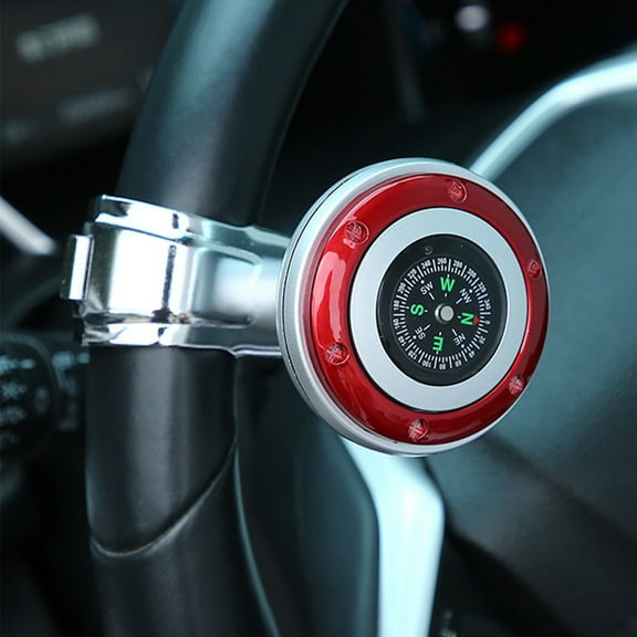 Ikohbadg Carbon Fiber Steering Wheel Booster 360 Degrees, Multifunctional Alloy Steering Wheel Knob, High-End Bearing Steering Booster Ball for Cars