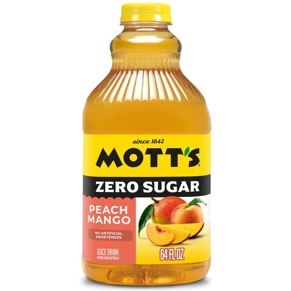 Mott's Zero Sugar Peach Mango Juice, 64 Fluid Ounce, Bottle