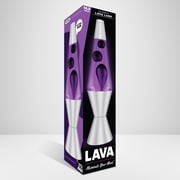 Black and Purple 14.5-Inch Lava Lamp with Aluminum Base and Cap