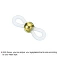 thumbnail image 4 of Uxcell Eyeglass Chain Connector Adjustable Anti Slip Sunglasses Strap Holder Chain End Loop White Gold 100 Pack, 4 of 5