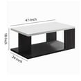 thumbnail image 5 of Wooden Coffee Table with Open Shelf, Glossy White and Brown - Saltoro Sherpi, 5 of 5