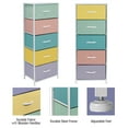 thumbnail image 7 of Sorbus Fabric Dresser for Kids Bedroom - Chest of 5 Drawers, Tall Storage Tower, Clothing Organizer, for Closet, for Playroom, for Nursery, Steel Frame, Fabric Bins - Wood Handle (Pastel), 7 of 7