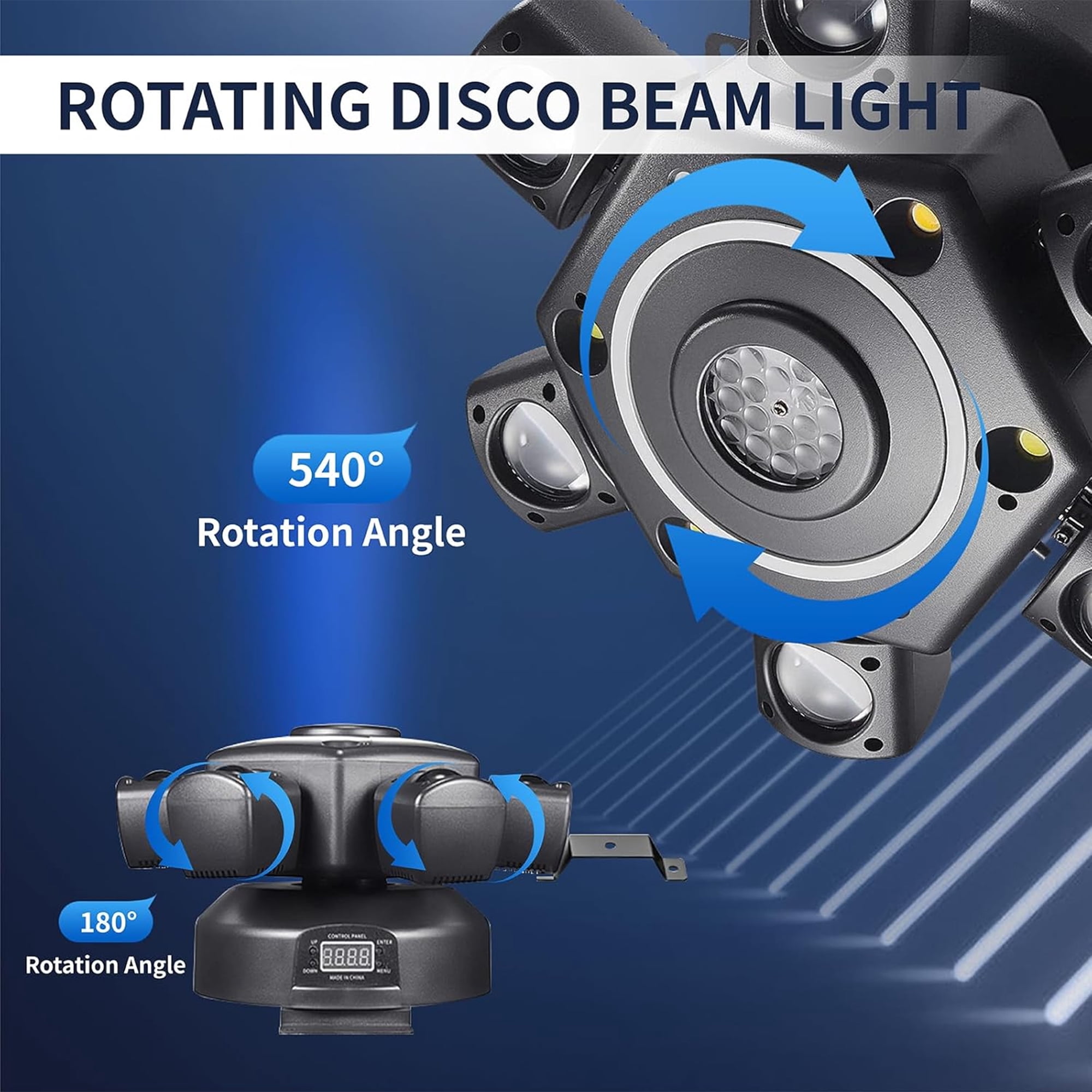 Moving Head Dj Lights for Parties, Disco Stage Lights 7-in-1 LED RGBW 6 Arms with Mixed Lighting Effects,DJ Stage Lighting for Party Disco Club Wedding Bar