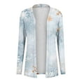 thumbnail image 4 of Hueook Fur Coats for Women Ladies' Casual Long-sleeved Christmas-print Cardigan Top White L, 4 of 4