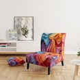 thumbnail image 2 of Designart "Chromatic Delirium Opt Art wall Art V" Chaise d'Appoint Rembourrée Moderne Multicolore - Fauteuil Moderne pour Salon, 2 of 7