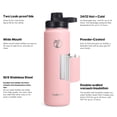 thumbnail image 2 of GEDUX 24oz Insulated Stainless Steel Water Bottle with 2 Leak Proof Lids (Spout Lid and Straw Lid) Wide Mouth for Sports and Travel, 2 of 7