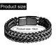 thumbnail image 2 of Pulsera de eslabones Franco de acero inoxidable, pulseras para hombres y mujeres, 2 of 5