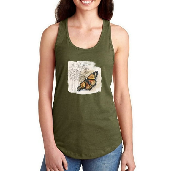 Shadow Box Butterfly Racerback Tank Women -Grace Popp Designs, Female XX-Large