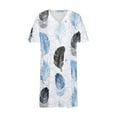 thumbnail image 4 of Mingw Wedding Guest Dress Women's Fashion Large Print Short Sleeved-neck Pocket Dress, 4 of 4