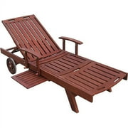 Sun Lounger In Oil Finish