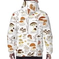 thumbnail image 7 of Pofeuu Mushrooms And Butterflies Print Mens Casual Hooded Collar Drawstring Hoodies Pullover Sweatshirts Casual Long Sleeve Shirts-3X-Large, 7 of 7