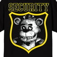 thumbnail image 4 of Five Nights At Freddy's Security Freddy Badge Adult Black Crew Neck Short Sleeve T-shirt-XS, 4 of 7
