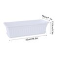 thumbnail image 2 of Harlier Window Box Planter, 2 Packs 17inch Plastic Vegetable Flower Planter Boxes with Tray, Indoor Outdoor Flower Pots for Windowsill, Patio, Porch, Garden Balcony, White, 2 of 6
