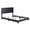 Black, variant on Boyd Sleep Brussels Faux Leather King Platform Bed Frame and Headboard, Black
