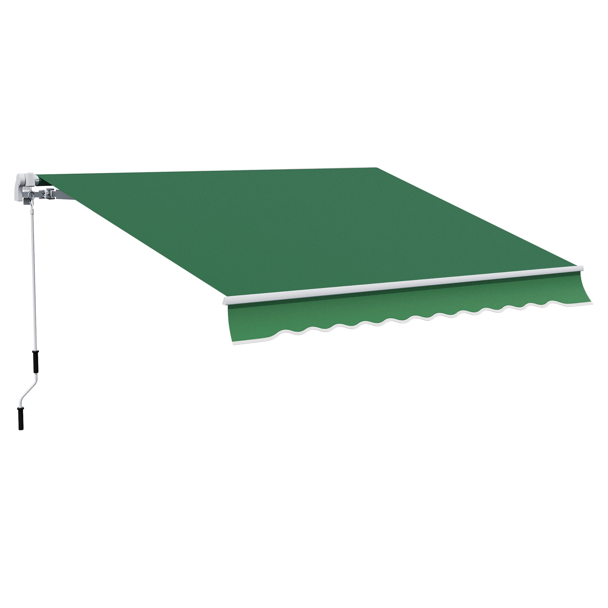 Outsunny 12' x 10' Manual Retractable Awning Outdoor Patio Exterior