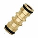 thumbnail image 2 of Scienceny Conectores de manguera de jardín, 2 uds., conector doble, adaptador de latón, convertidor rápido de grifo de agua Type3 Scienceny TO000122-00, 2 of 6