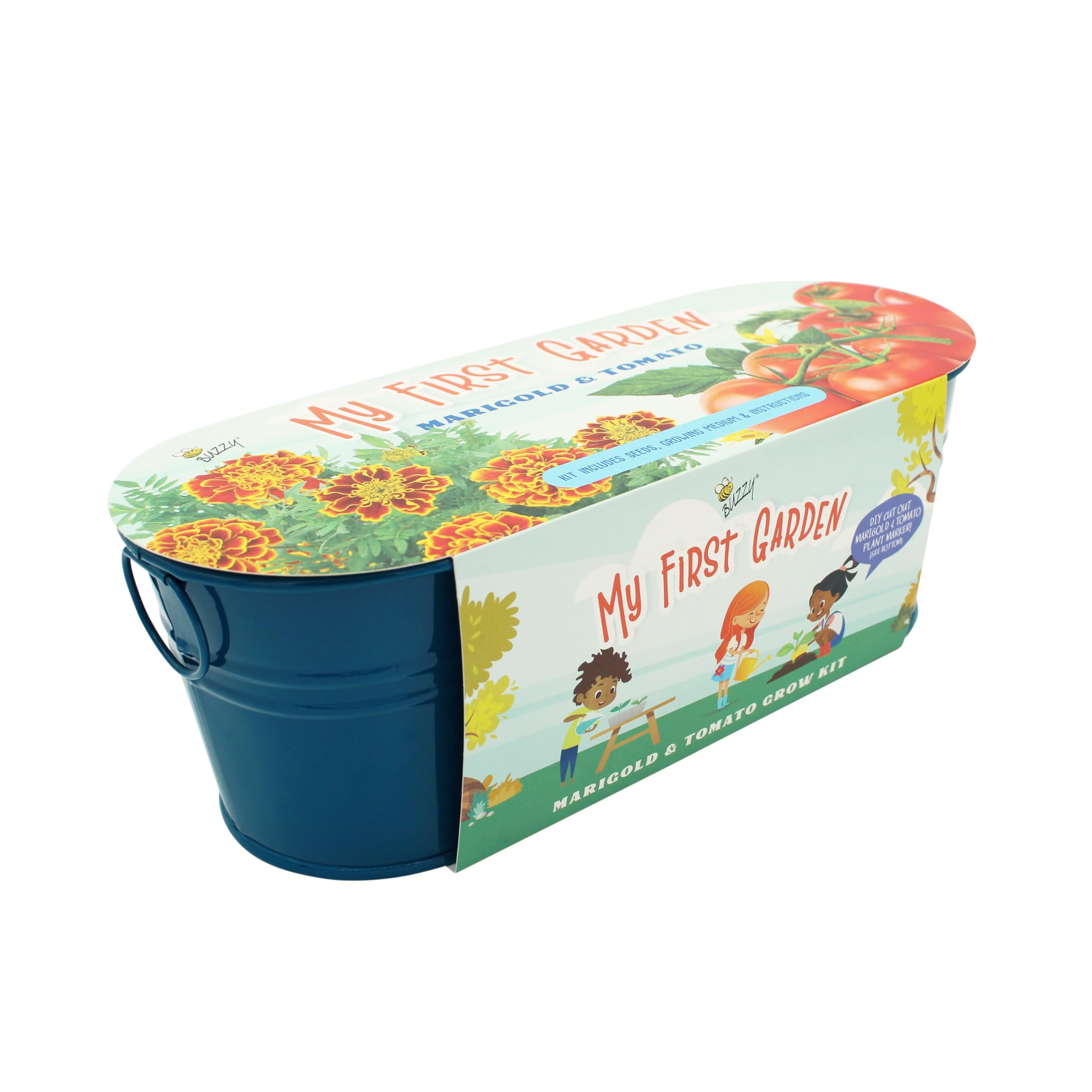 Kids Windowsill Grow Kit 2-Pack | Tomato, Marigold & Sunflower Seeds
