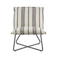 thumbnail image 2 of Linon Kinard Lounge Chair, Black Metal Legs with Black and Tan Striped Fabric, 2 of 9