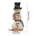 thumbnail image 3 of hengsof Christmas Cloth Snowman Doll Ornaments with Hat & Branches Desktop Figurines for Home Shelves Tree Trimming Festive Accents Ideal for Christmas, 3 of 6